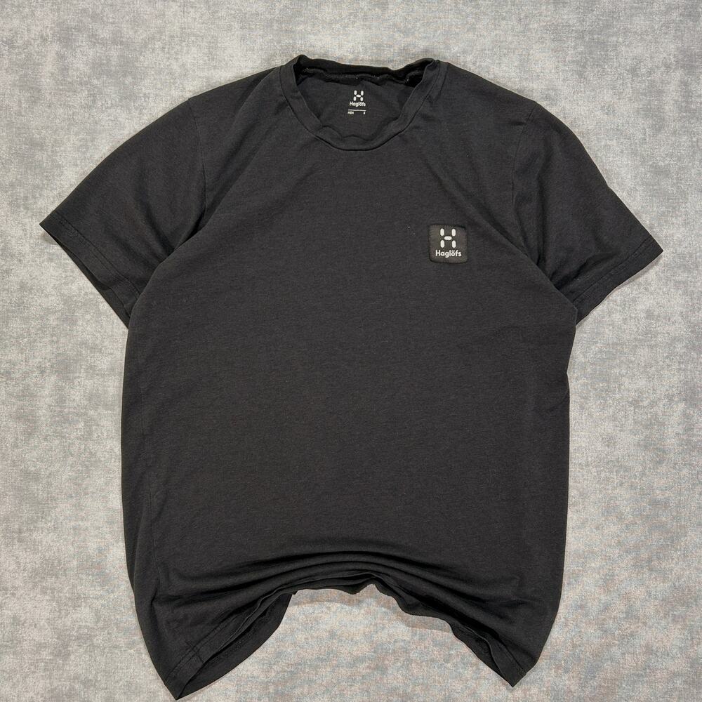 Haglofs black Tshirt Mens Small outdoors hiking lifestyle minimalist